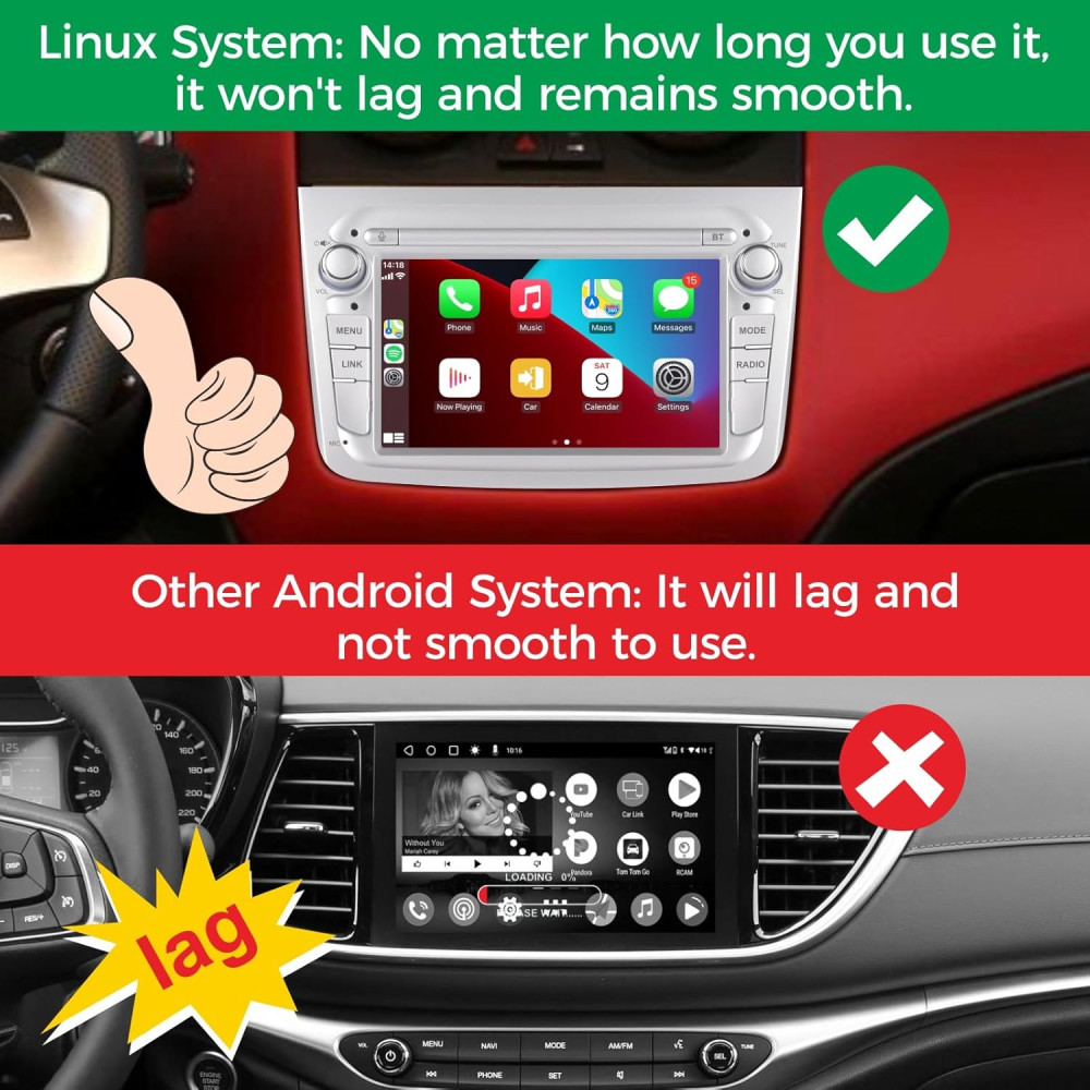 Автомобильная магнитола LXKLSZ для Alfa Romeo Mito с Linux беспроводным CarPlay и Android Auto