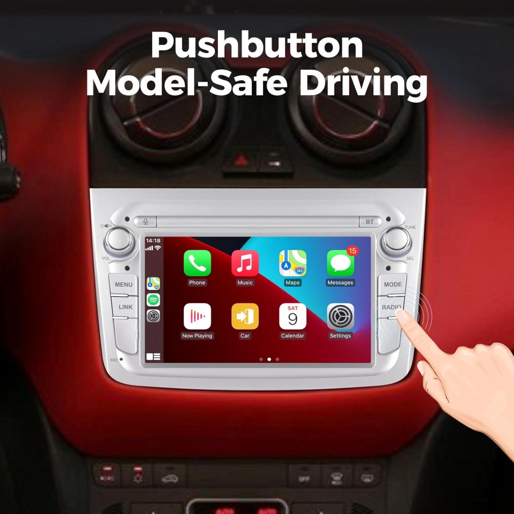 Автомобильная магнитола LXKLSZ для Alfa Romeo Mito с Linux беспроводным CarPlay и Android Auto