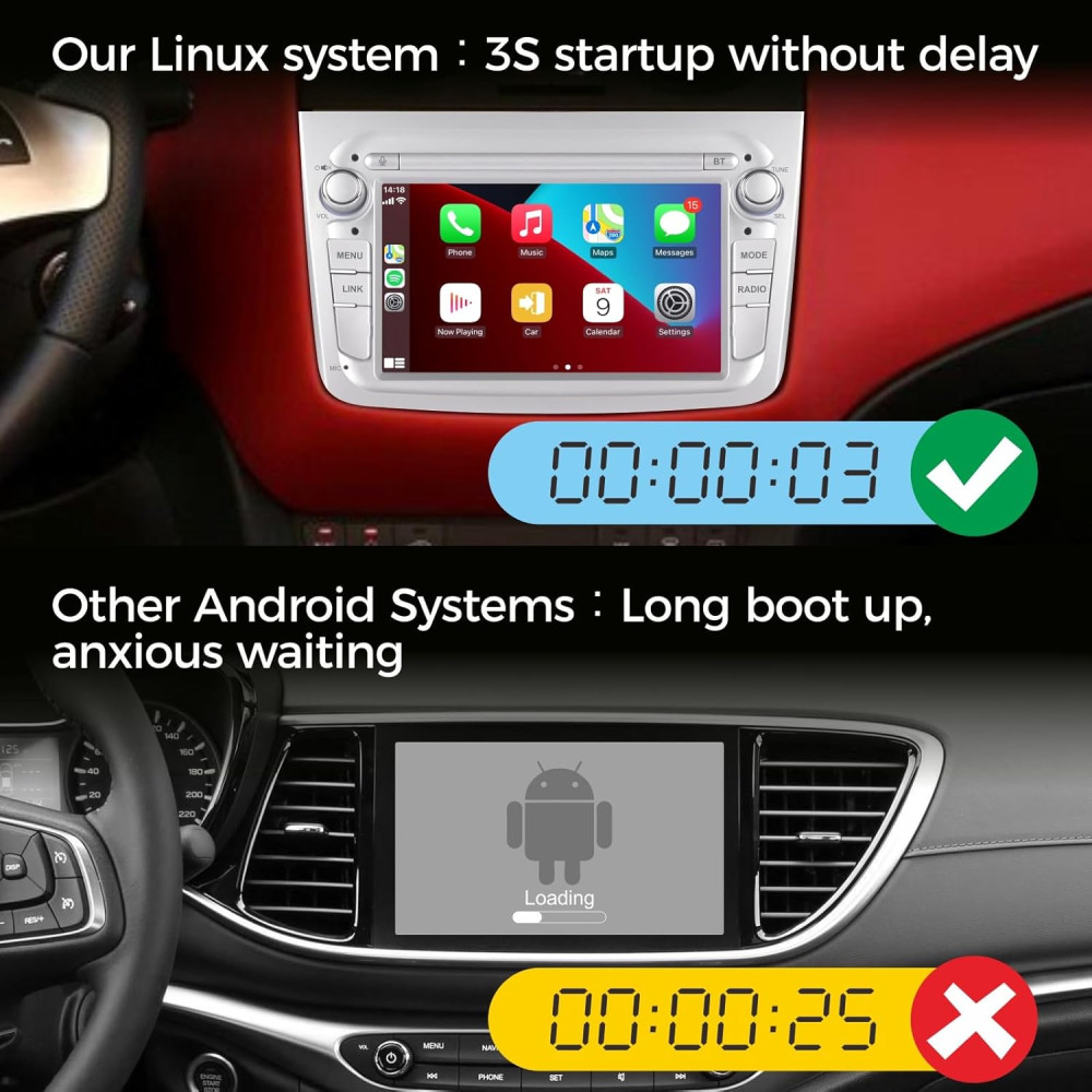 Автомобильная магнитола LXKLSZ для Alfa Romeo Mito с Linux беспроводным CarPlay и Android Auto
