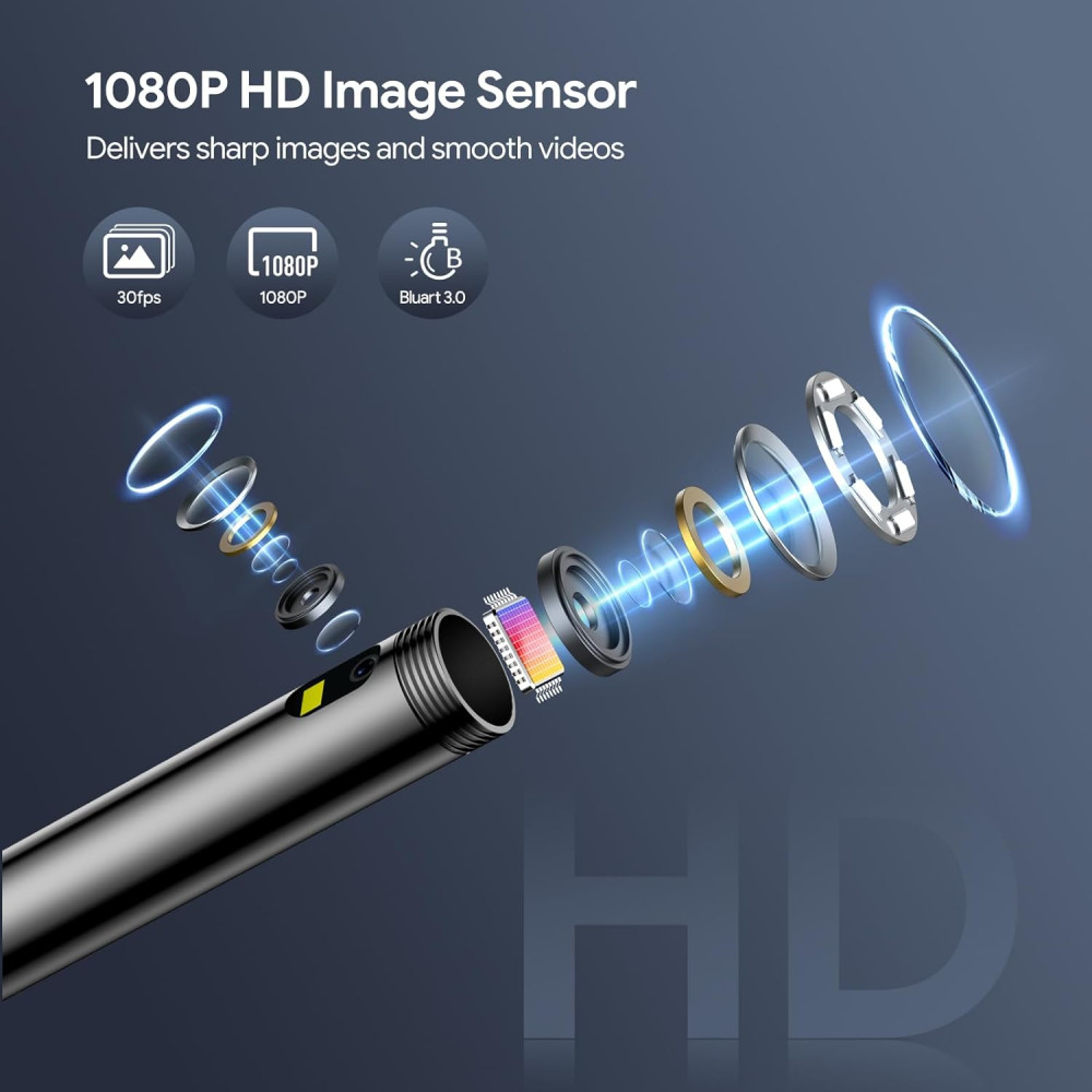 Эндоскоп DEPSTECH DS590DL 5M с двухлинзовой камерой 1080p для инспекции авто и бытовых объектов