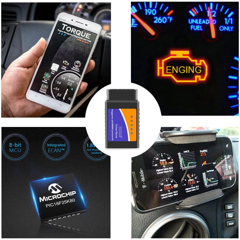 OBD2 Bluetooth диагностический сканер Retoo ELM327 для автомобиля