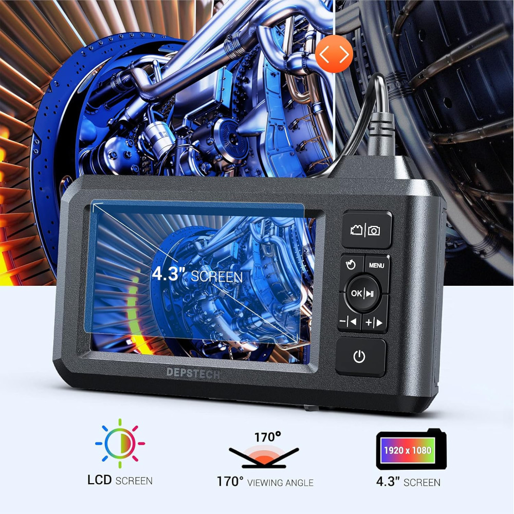Двухкамерный эндоскоп 1080P DEPSTECH DS300 с LCD экраном
