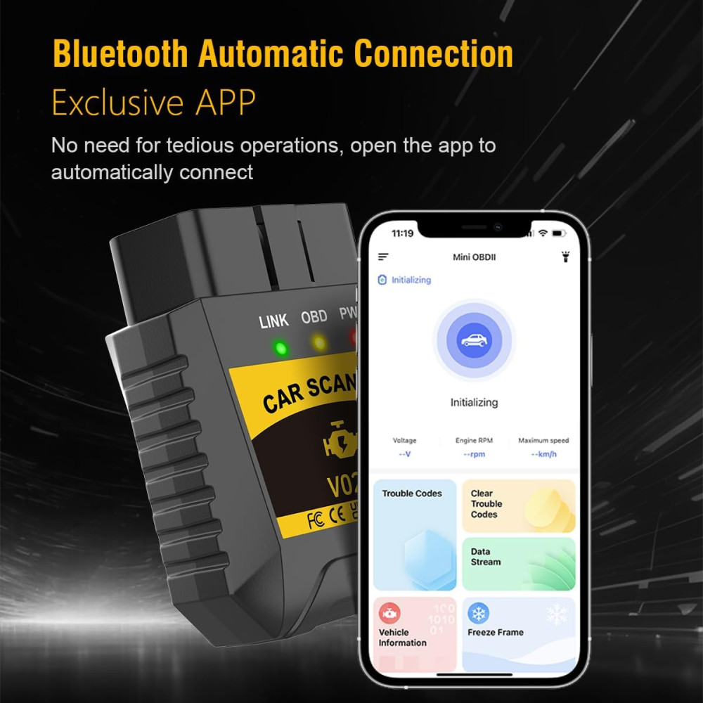Mini OBDII диагностический сканер Vecooneen для авто