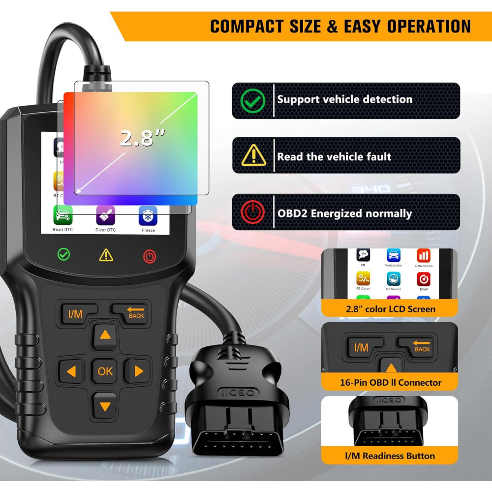 Автосканер OBD2 jinzhoutek с цветным дисплеем 35901 DTC полная диагностика