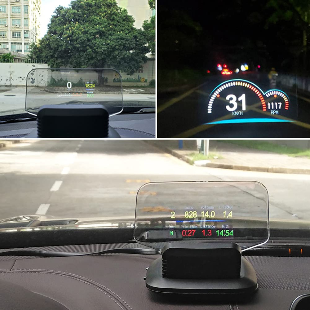 Проекционный GPS спидометр HUD-дисплей PerGar OBD2 и GPS