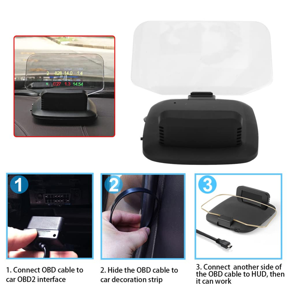 Проекционный GPS спидометр HUD-дисплей PerGar OBD2 и GPS