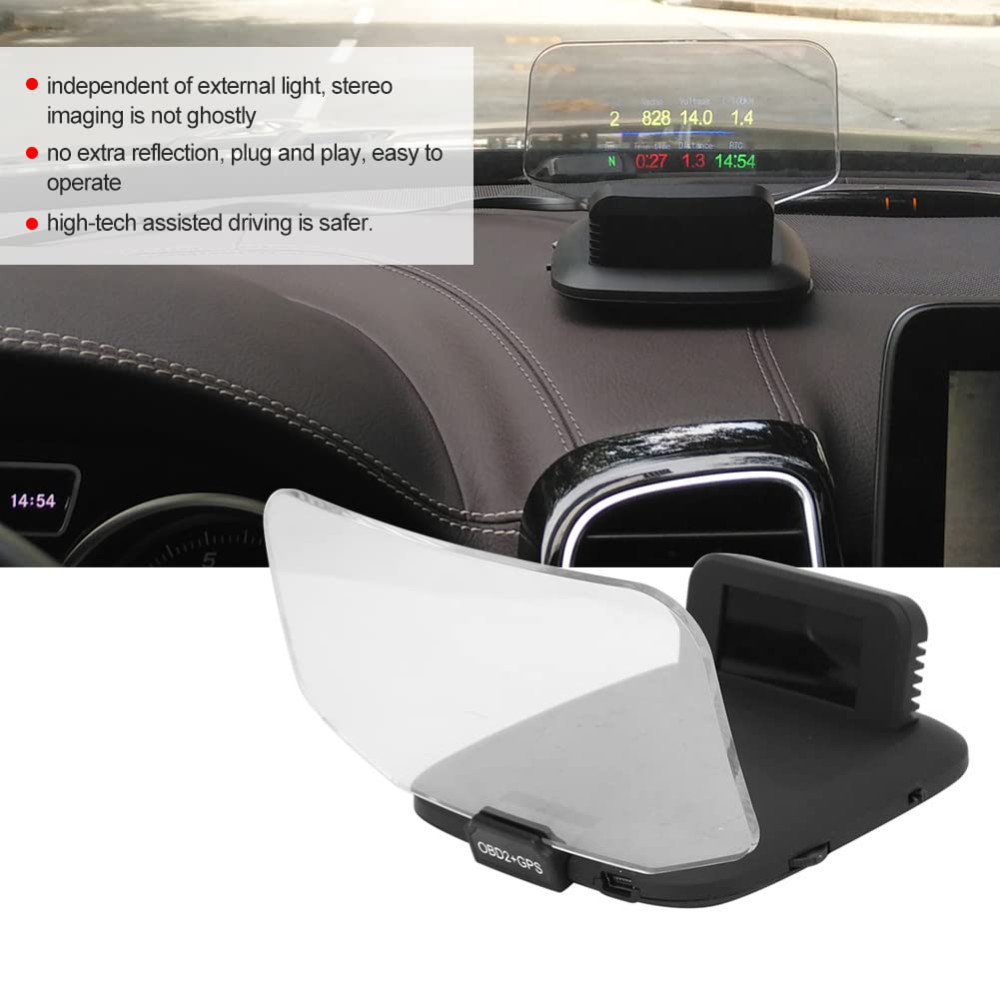 Проекционный GPS спидометр HUD-дисплей PerGar OBD2 и GPS