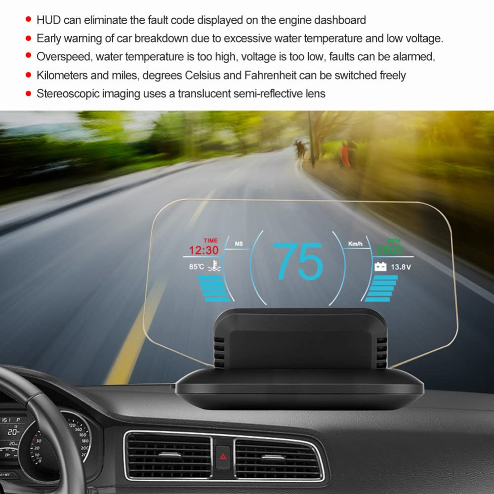 Проекционный GPS спидометр HUD-дисплей PerGar OBD2 и GPS