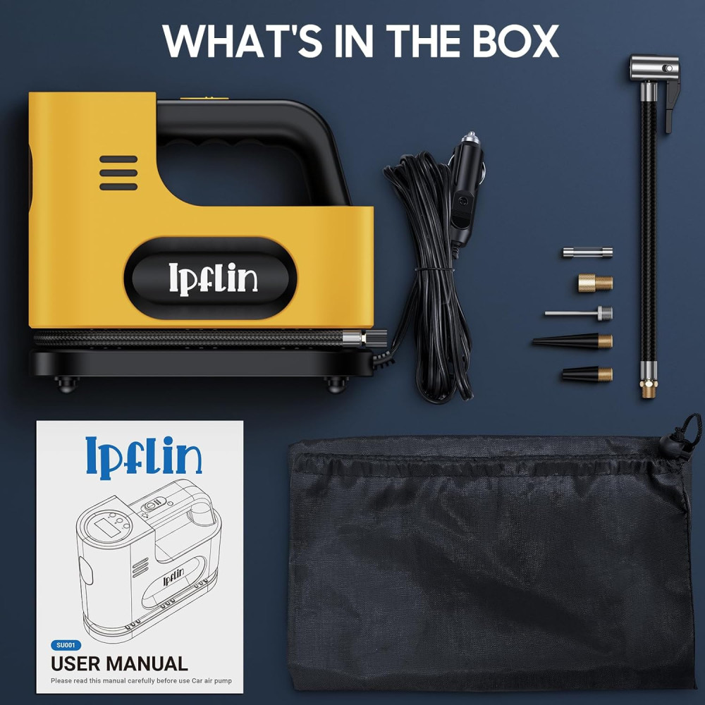 Цифровой компрессор для шин Ipflin 12V DC