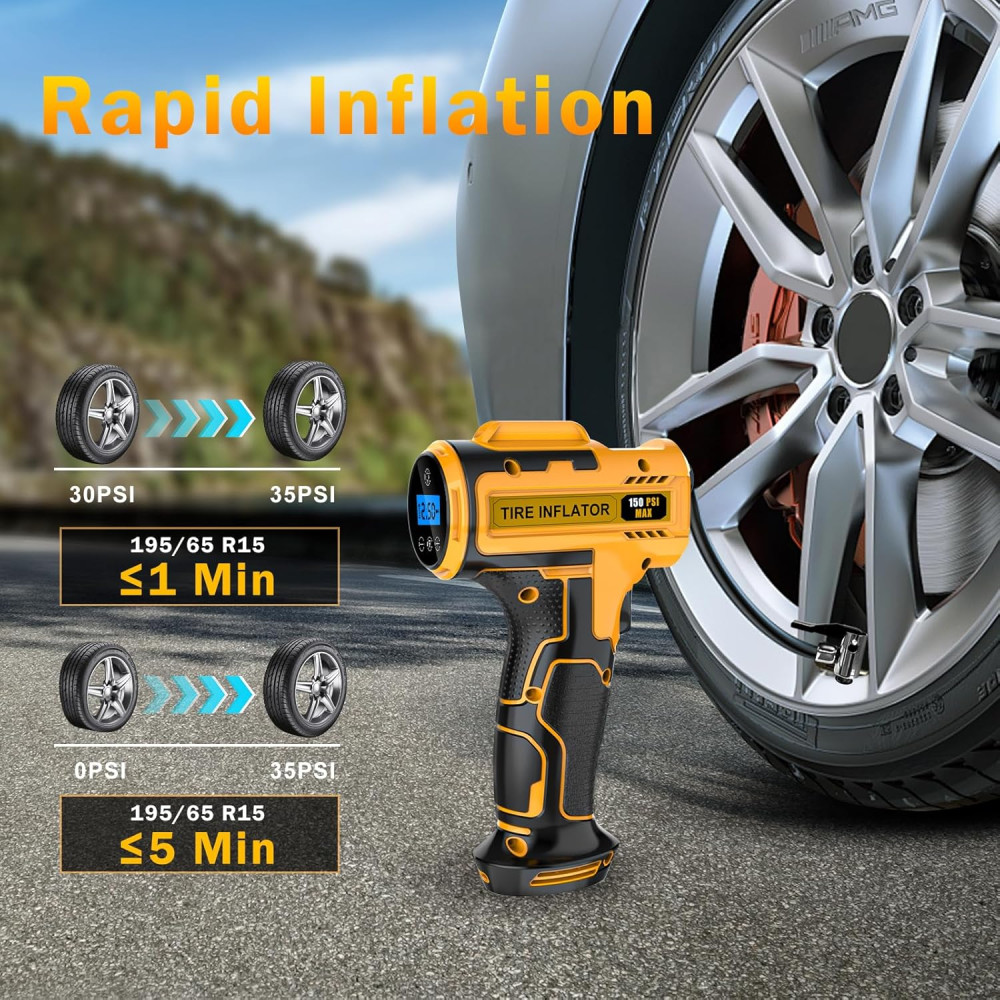 Портативный компрессор для шин HJH 150 PSI