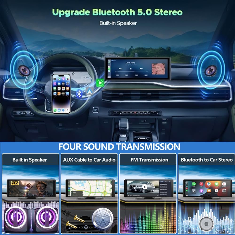 Автомобільний екран CarPlay Android Autо з фронтальною 4K камерою Antika A8