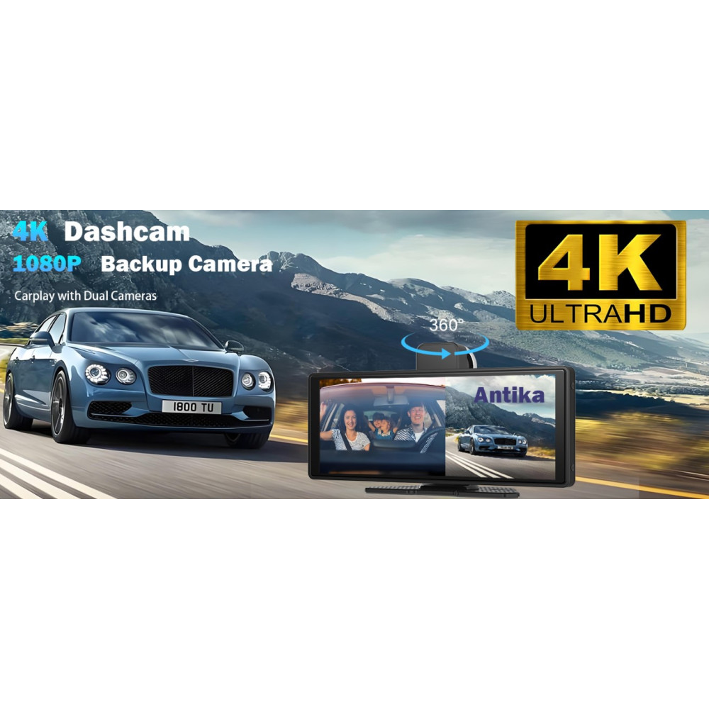 Автомобільний екран CarPlay Android Autо з фронтальною 4K камерою Antika A8