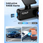 Видеорегистратор SIGRILL 4K 1080P Wi-Fi передняя и задняя камера 64GB