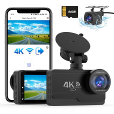 Автомобильный видеорегистратор SIGRILL 4K+1080P и 64 ГБ карта памяти
