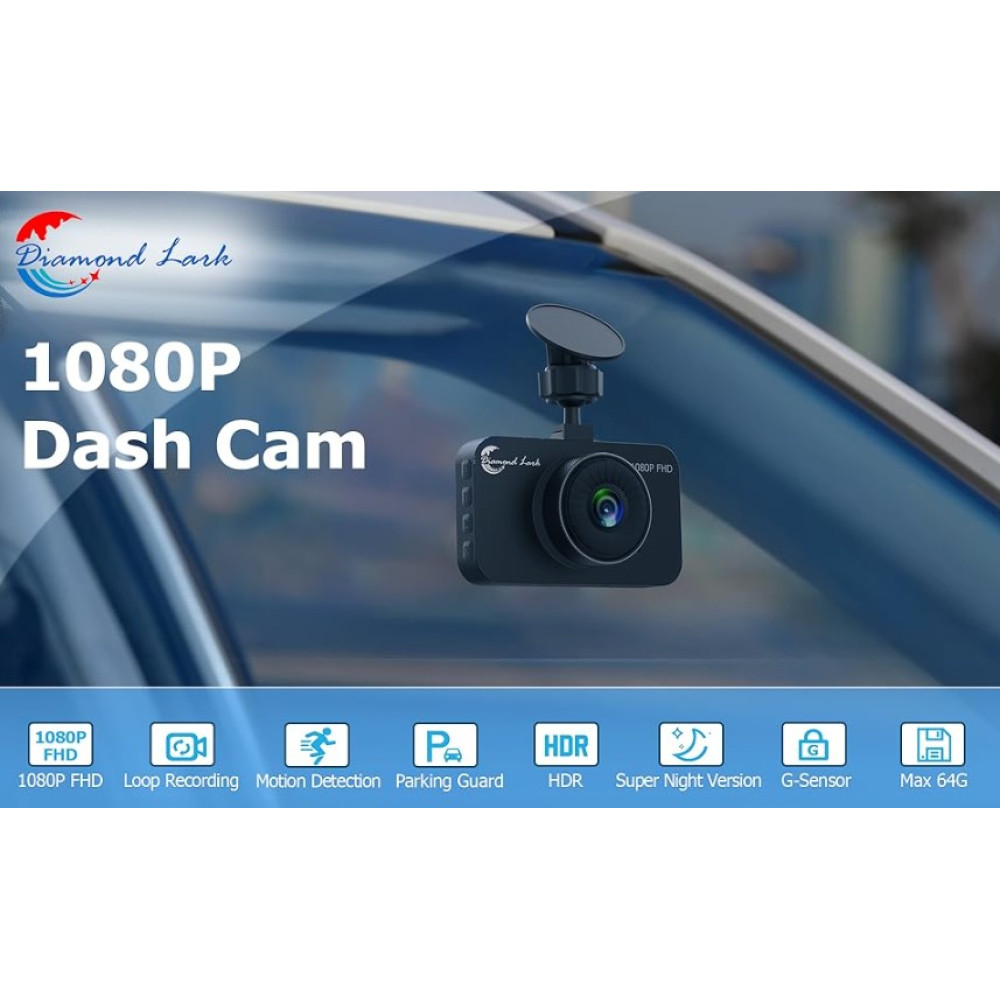 Автомобільний відеореєстратор Diamond Lark 1080P Full HD 170° 32GB