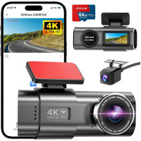 Уцінка! Автомобільний відеореєстратор Zhiroad Q20 4K WiFi передня і задня камера 64GB