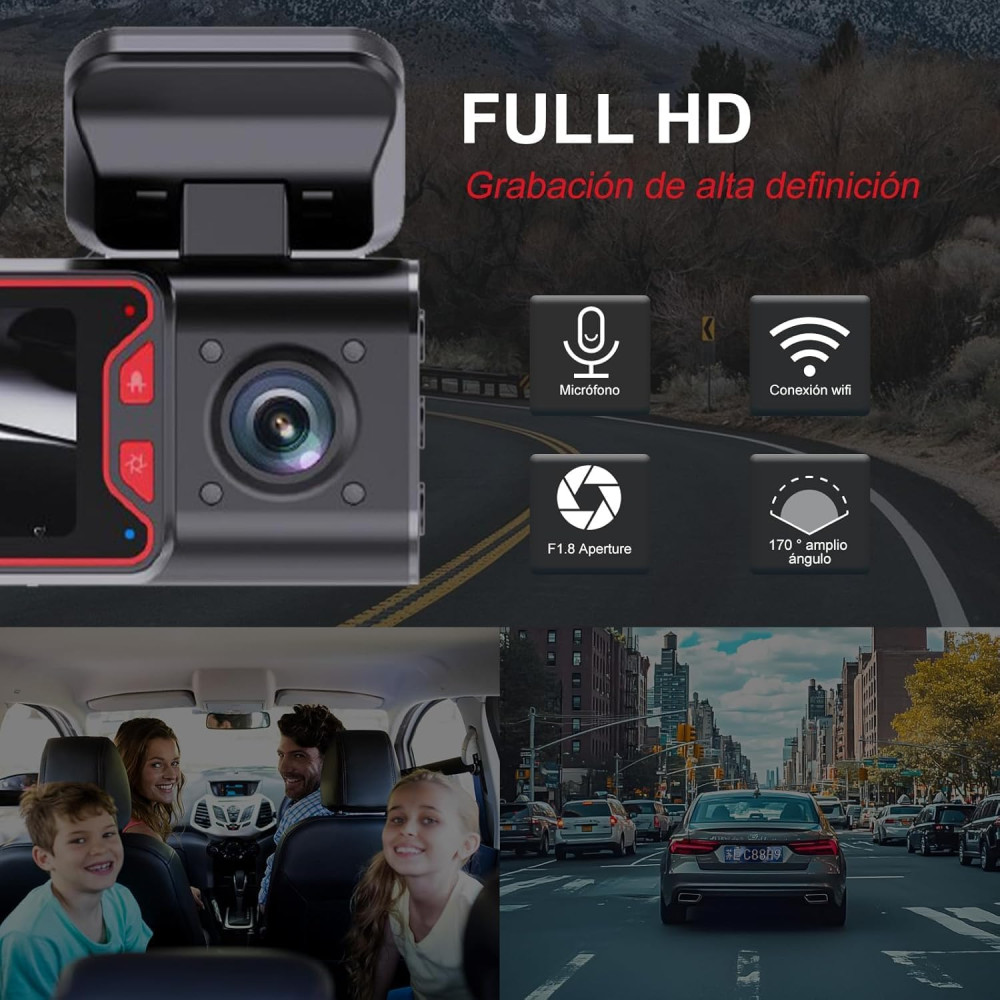 Видеорегистратор RM 4K WiFi GPS с ночным видением и задней камерой