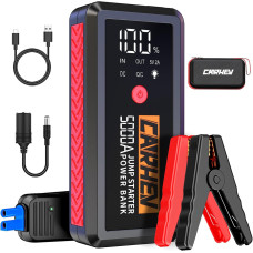 Пусковое устройство CARHEV 5000A 26800mAh для авто 12V с фонарем