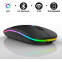 Беспроводная мышь для ПК, ноутбука и т.д. 2.4GHz Bluetooth, 1600dpi Type-C, (черная)