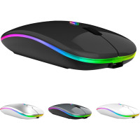 Беспроводная мышь для ПК, ноутбука и т.д. 2.4GHz Bluetooth, 1600dpi Type-C, (черная)