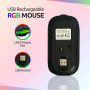 Беспроводная мышь для ПК, ноутбука и т.д. 2.4GHz Bluetooth, 1600dpi Type-C, (черная)