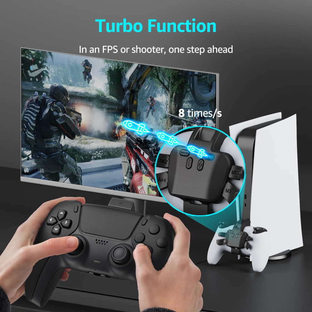 Подключаемые лепестки IWGAME для контроллера PS-5, 4 задние кнопки для геймпада PS-5,совместимость с PS-5, ПК, Mac, Android