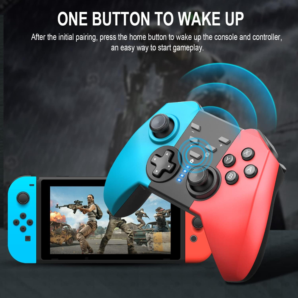 Беспроводной геймпад (джойстик) Cehensy Switch для Nintendo, синий/красный