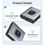 HDMI-коммутатор, разветвитель 4k/60 Гц, из алюминия, совместимый с Xbox PS5/4/3...
