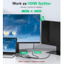 HDMI-коммутатор, разветвитель 4k/60 Гц, из алюминия, совместимый с Xbox PS5/4/3...