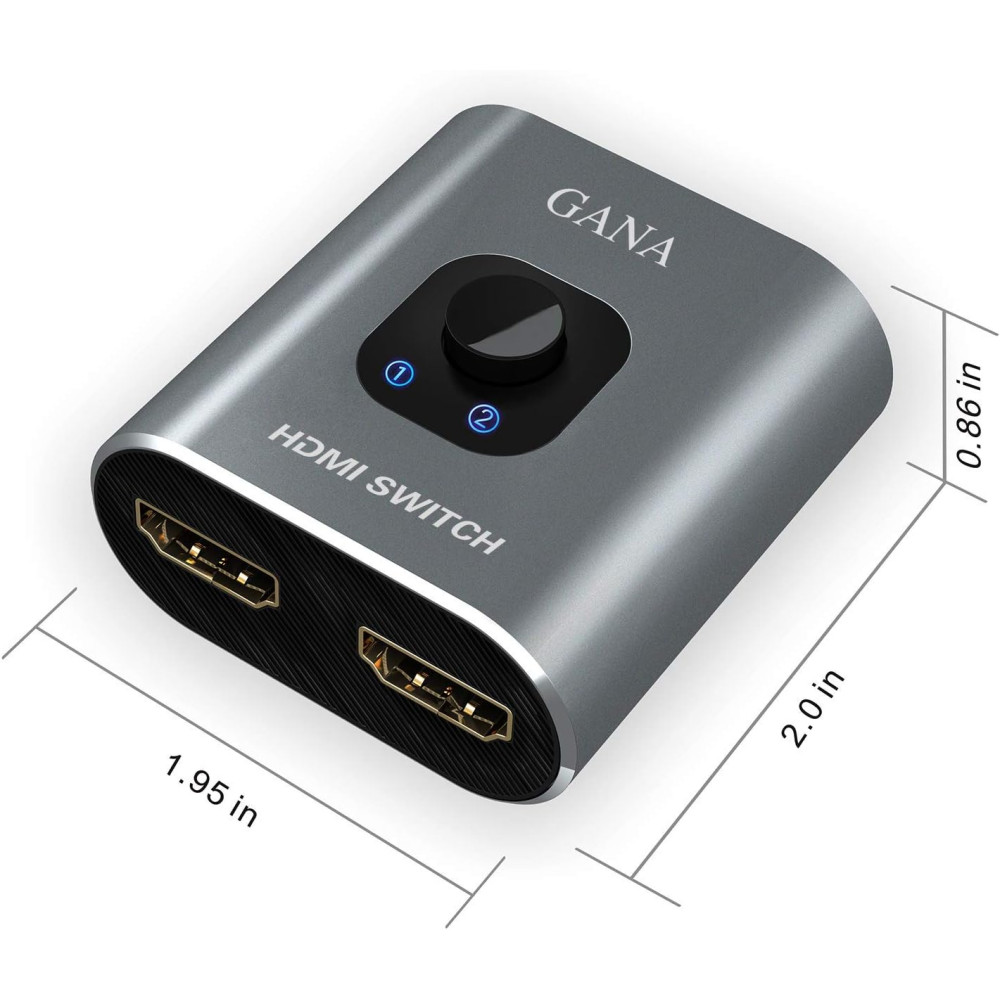 HDMI-коммутатор, разветвитель 4k/60 Гц, из алюминия, совместимый с Xbox PS5/4/3...