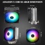 Кулер Thermalright Assassin X 120R SE 120 мм 1550 об/мин 4-пиновый RGB для AMD Intel