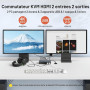 KVM перемикач Alxum 2 комп'ютери 2 монітори 4K 60Hz USB 3.0 HDMI