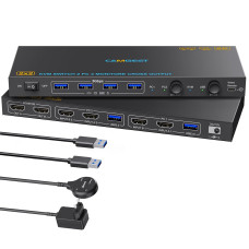 KVM перемикач camgeet HDMI 2,1 USB 3,0 для 2 ПК та 2 моніторів 8K 60 Гц