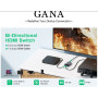 HDMI-коммутатор, разветвитель 4k/60 Гц, из алюминия, совместимый с Xbox PS5/4/3...