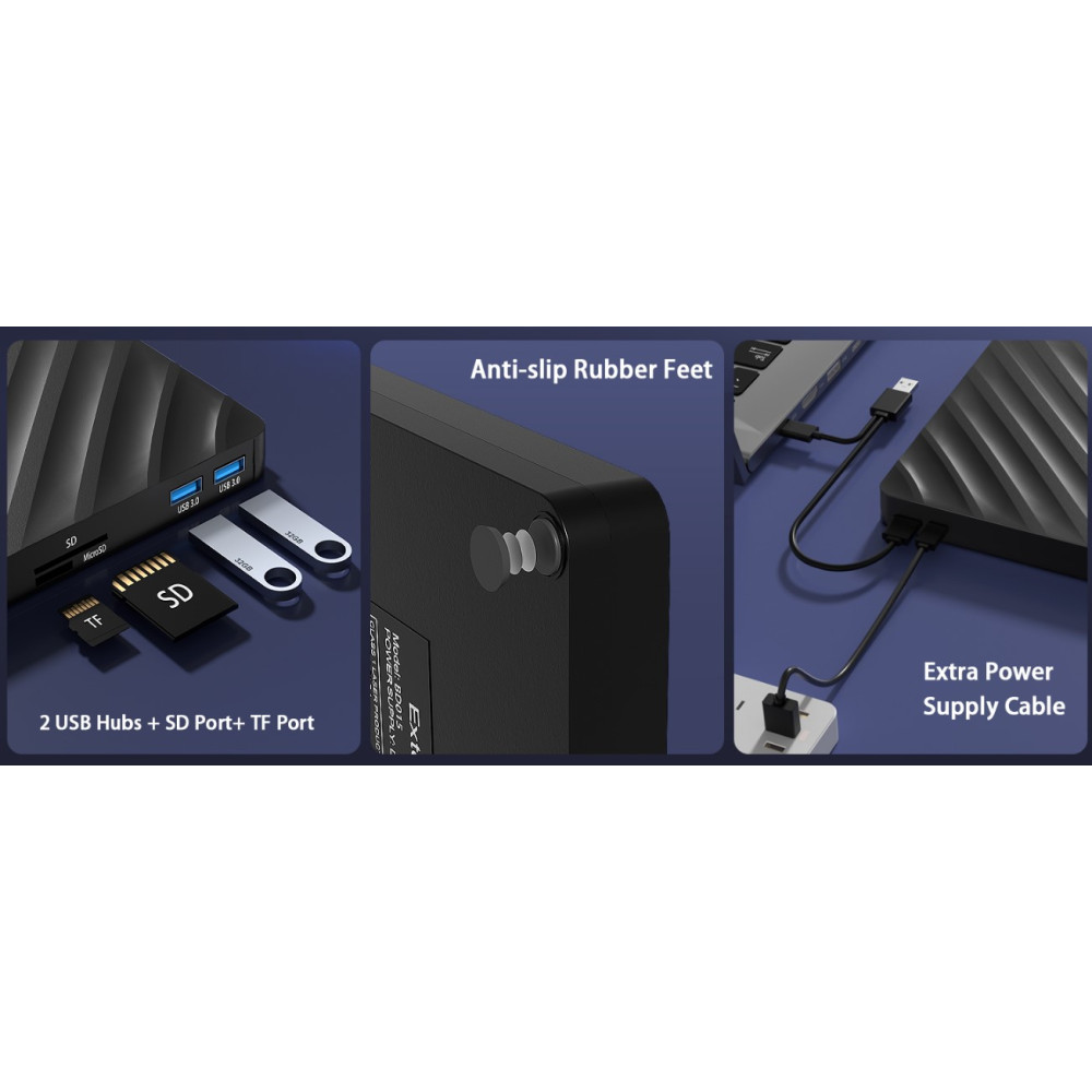 Внешний Blu Ray привод 5-в-1 с USB 3.0 Type-C, запись-воспроизведение 3D дисков