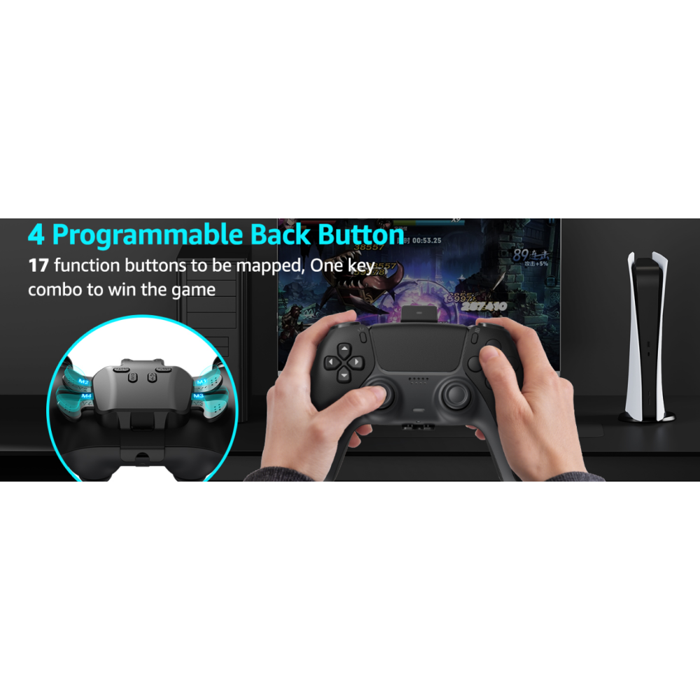 Подключаемые лепестки IWGAME для контроллера PS-5, 4 задние кнопки для геймпада PS-5,совместимость с PS-5, ПК, Mac, Android