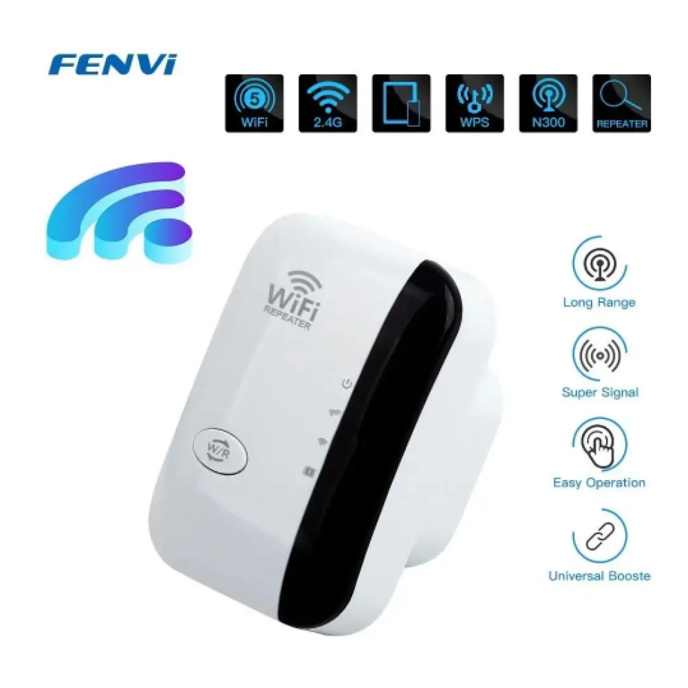 Усилитель Wi-Fi FKH 2024, 339 кв. м и 45 устройств, с портом Ethernet, частота работы Wi-Fi 2.4 ГГц