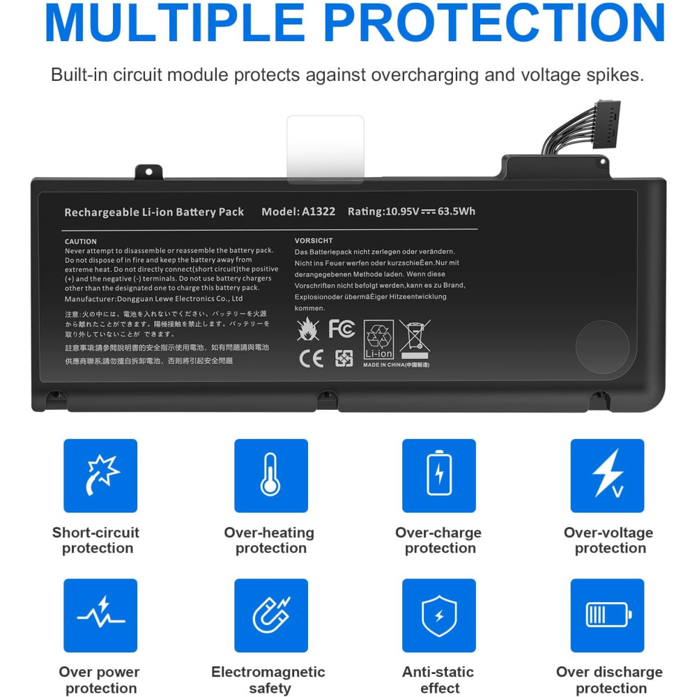Аккумулятор Lithium Ion для MacBook Pro 13дюймов 63 5Wh 10 95V