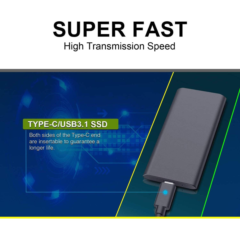 Внешний SSD накопитель 2TB с интерфейсом Type C и USB 3 1