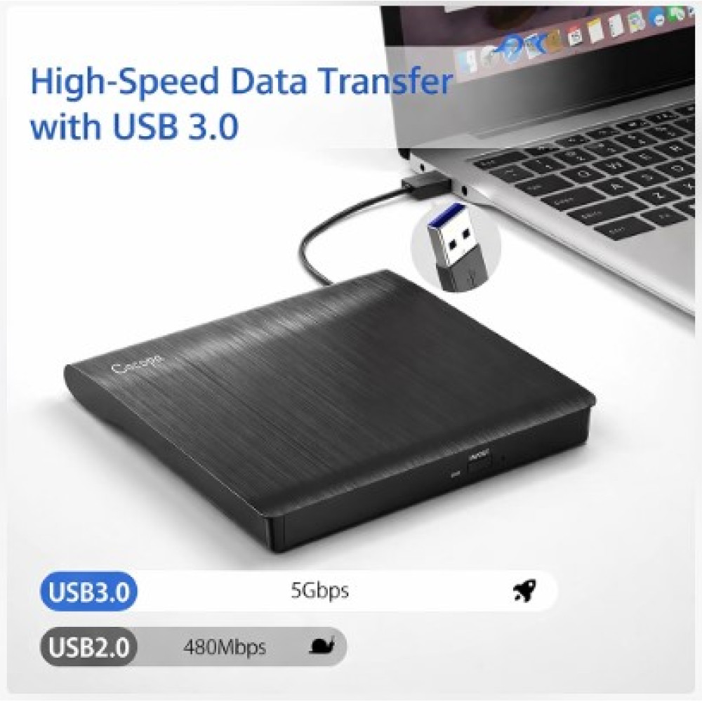 Портативный внешний DVD/CD-привод Cocopa с USB 3 0 чтение и запись