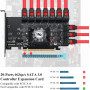 Плата расширения SATA 3 0 на 20 портов через PCIe x16