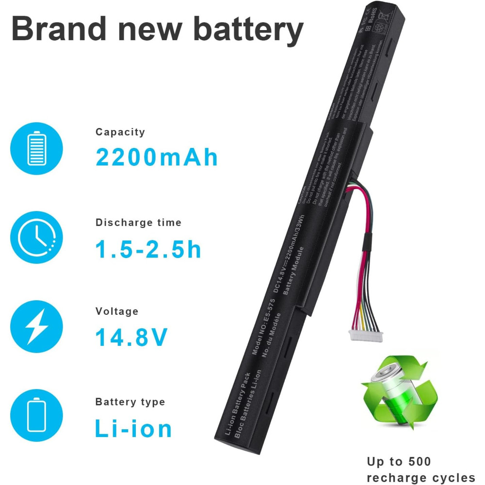 Акумулятор для ноутбука Acer Aspire AS16A5K / AS16A8K 14,8 V 2200 мАh комплект 2 шт