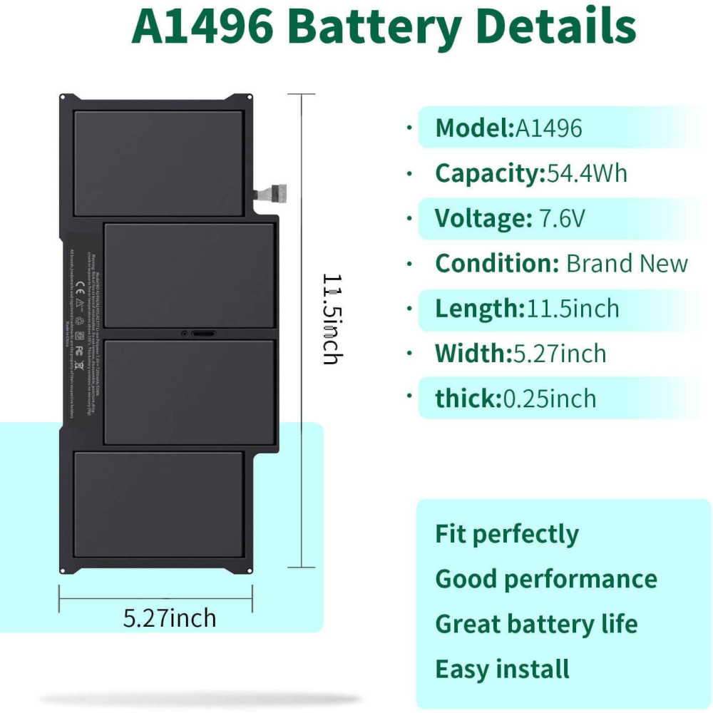 Аккумулятор для MacBook Air 13 дюймов A1405 A1466 A1377 A1496