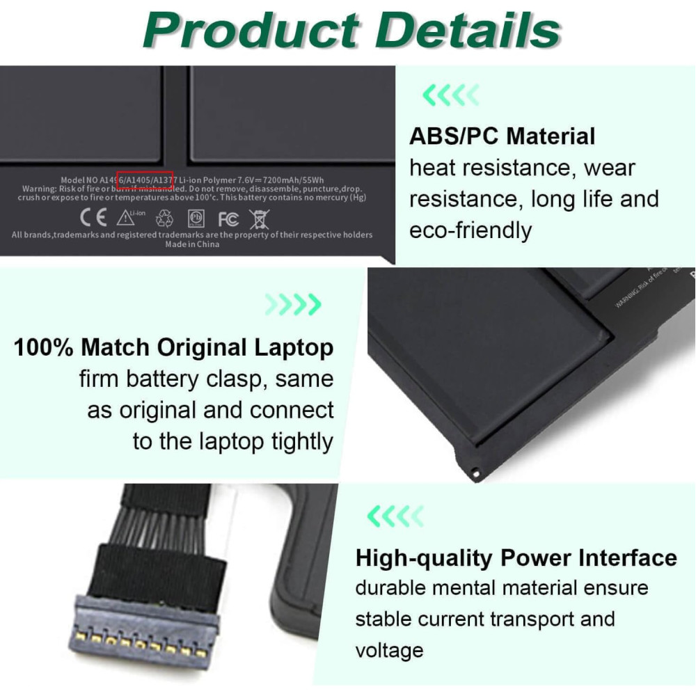 Аккумулятор для MacBook Air 13 дюймов A1405 A1466 A1377 A1496