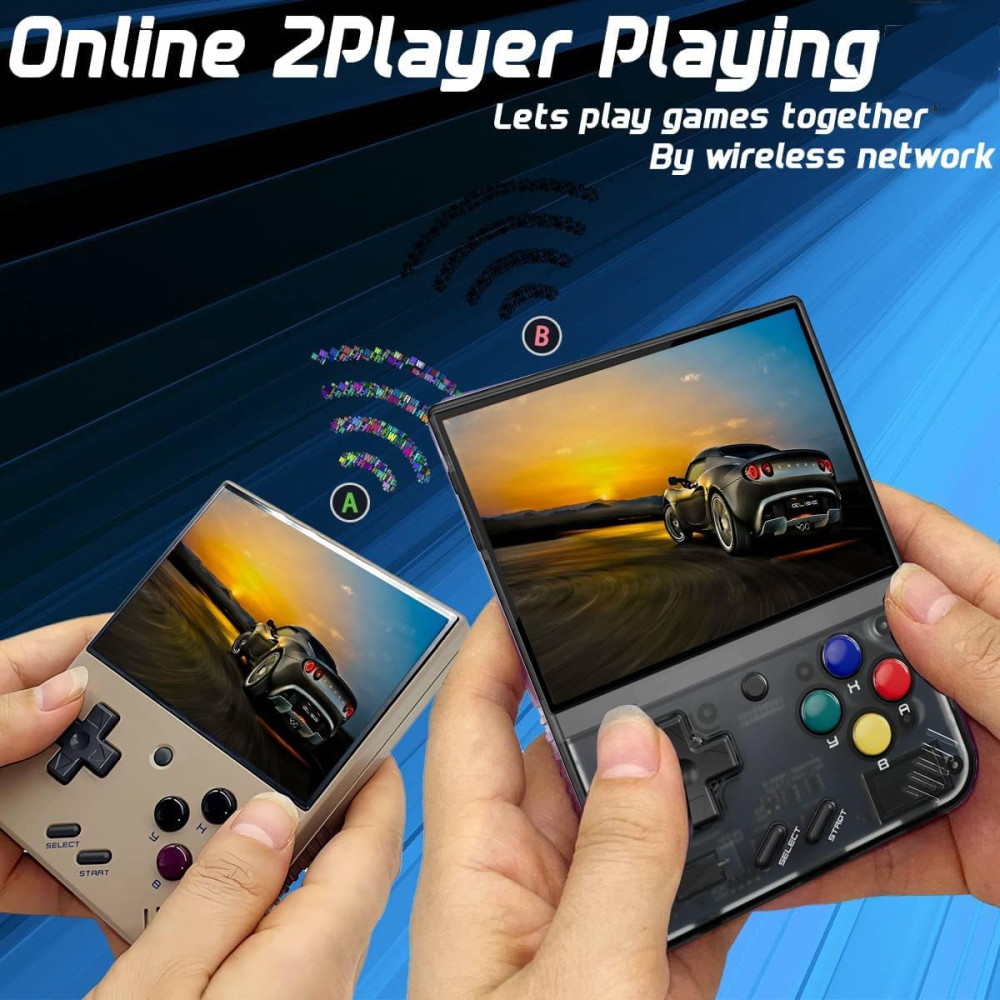 Игровая консоль Whatsko Miyoo Mini+, 3,5-дюймовый IPS-экран, 3000 мА·ч, 64 ГБ памяти