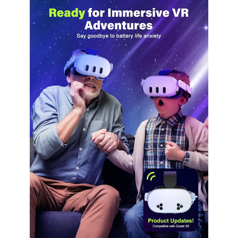 Эргономичный ремень WaverVR для шлема совместим с Quest 3/3S легкий и прочный дизайн