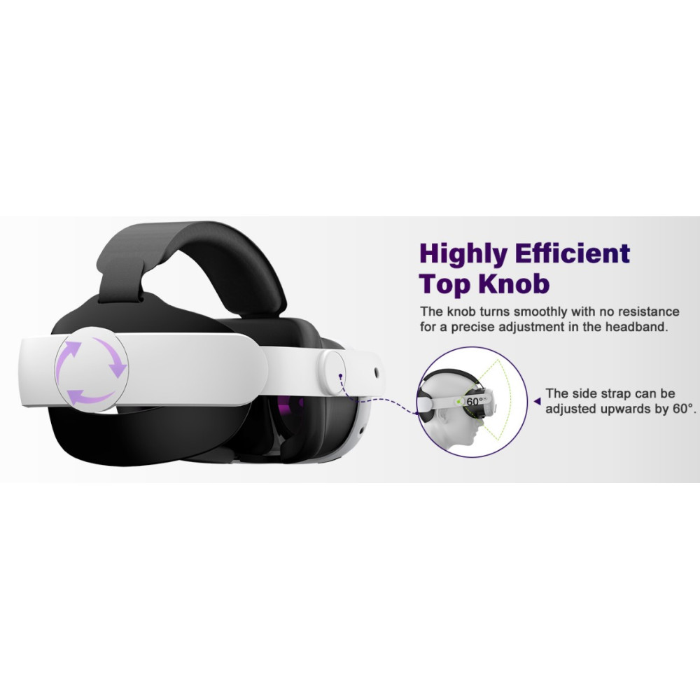 Эргономичный ремень WaverVR для шлема совместим с Quest 3/3S легкий и прочный дизайн