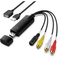 Карта видеозахвата EasyCAP USB RCA S Video для оцифровки VHS VCR Hi8 DV DVD
