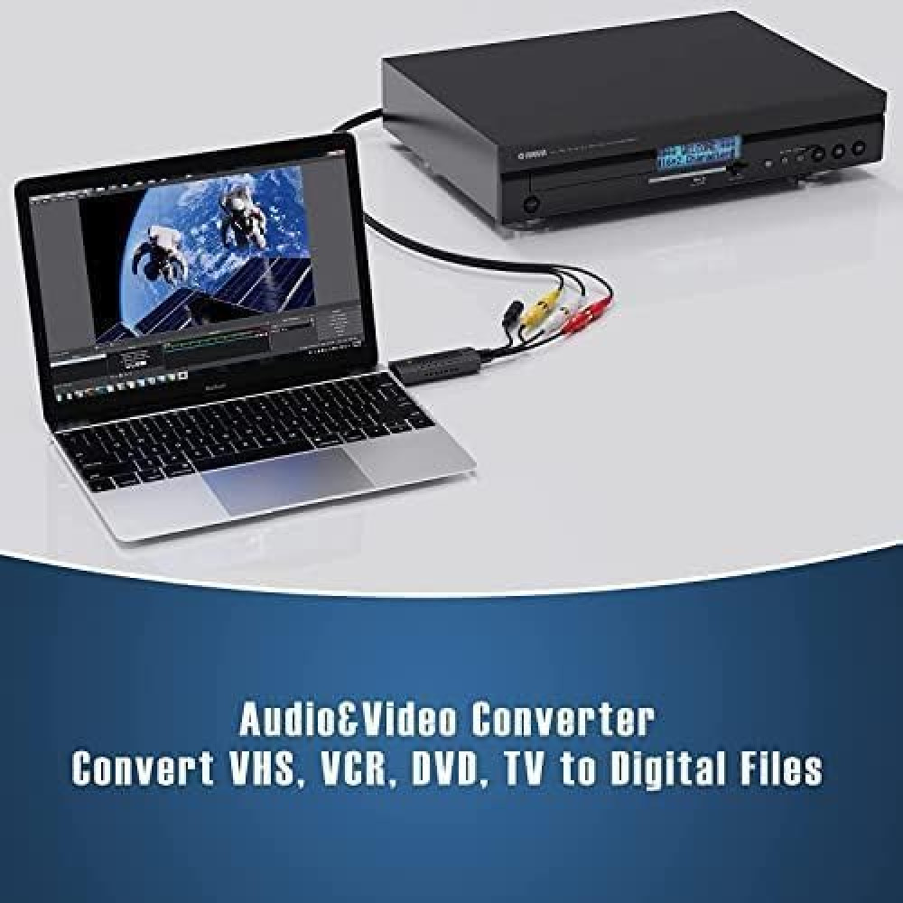 Карта видеозахвата EasyCAP USB RCA S Video для оцифровки VHS VCR Hi8 DV DVD