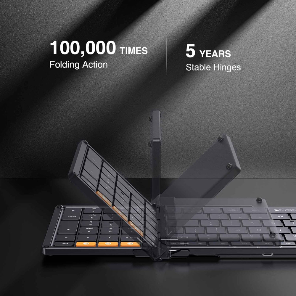 Розкладна bluetooth клавіатура protoarc xk01 з цифровим блоком для смартфонів та ноутбуків